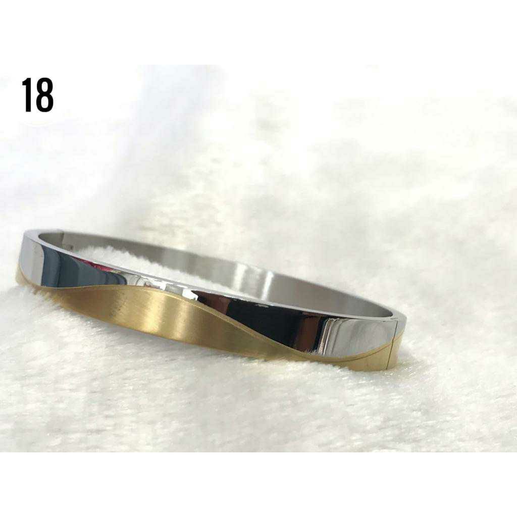 2(Two) Tone,Silver Gold,Ganga Jamna Dark Light Combination Panjabi Kada Bracelet Ms-1902