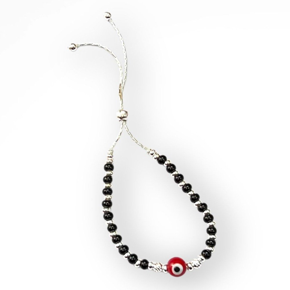 925 silver fancy evil eye bracelet