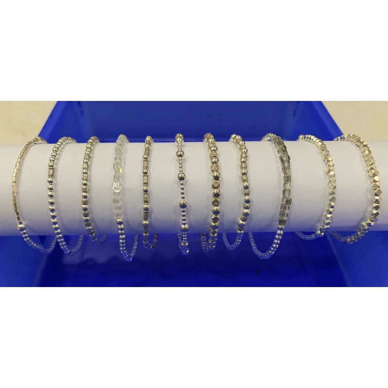 92.5 Sterling Silver Ladies Asjustable Boll Kada(Kadli,Bracelet) Ms-2979