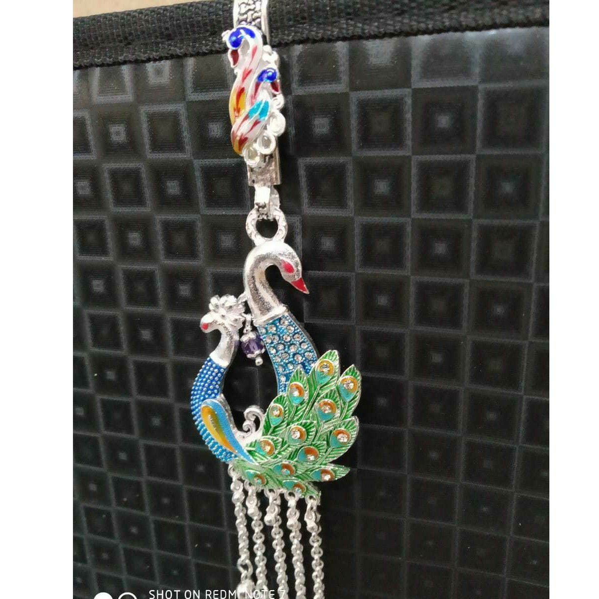 Colorful plastic Mina Vaccum Peacock Pis Bagaldana Motiya Ghughru Single Aakda Juda Ms-2042