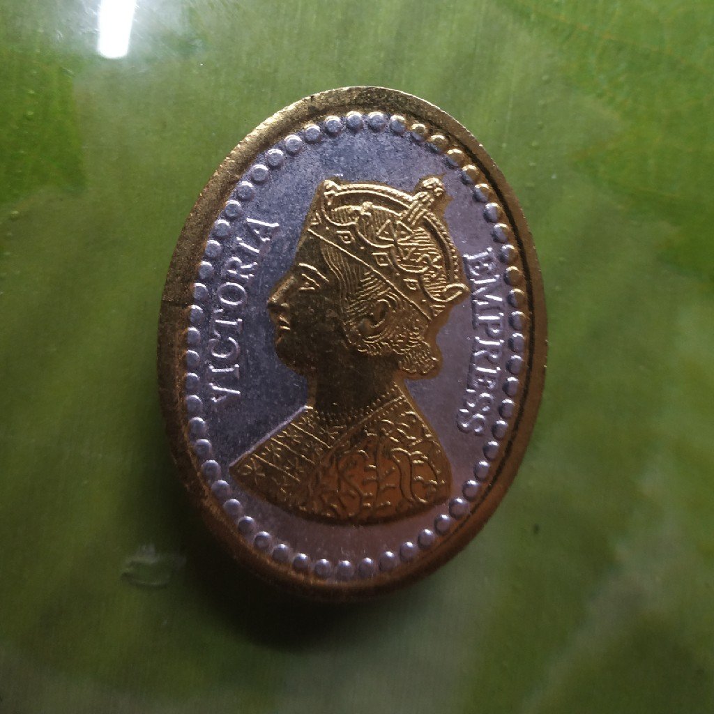 Victoria king(raja) two ton Ganga jamna silver gold coin(sikka) 02