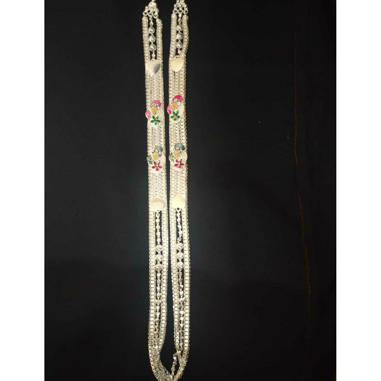 Indian Traditional Rajasthani Casting Dimond Mino 3 Line White Mangalsutra