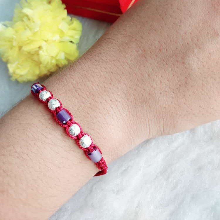 925 Silver Beads Rakhi