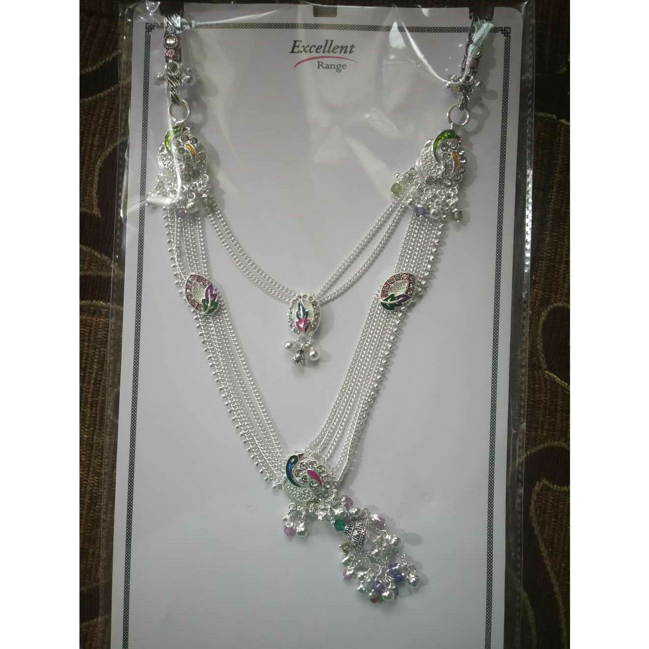 Peacock(Mor) Kadap Chain Jalar Vaccum Micrositting Casting American Dimond Mina Fancy Juda Kandora