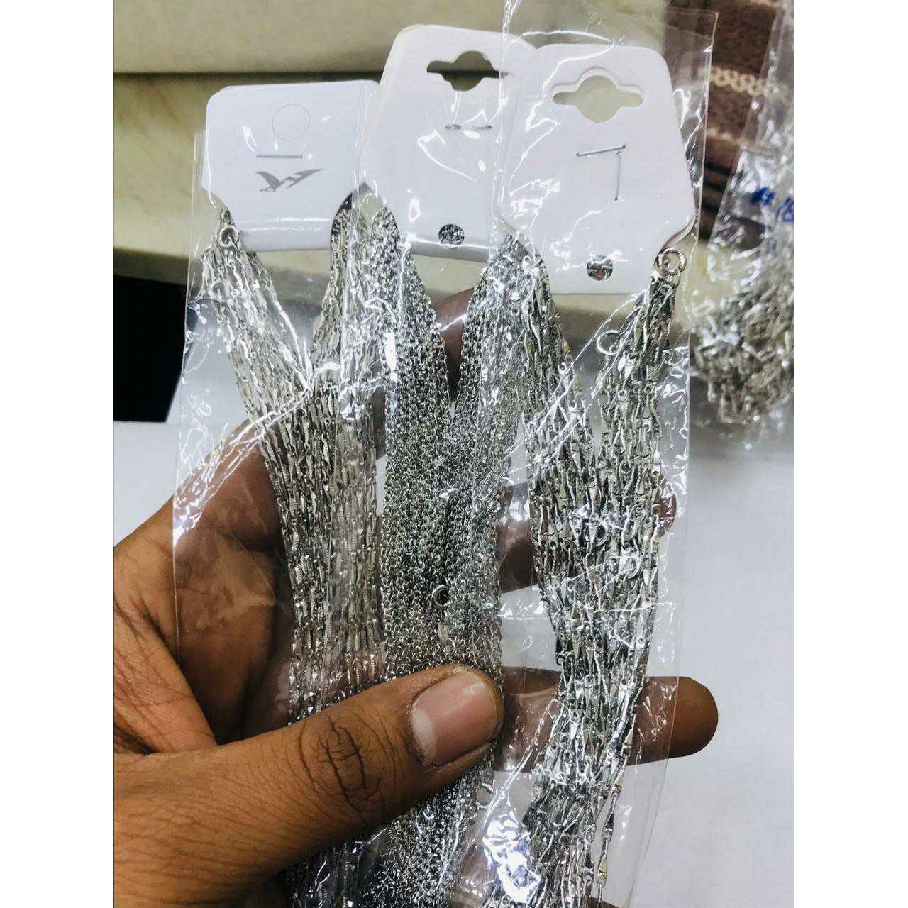 92.5 Sterling Silver Oxodize New Dezine Chain Ms-2843
